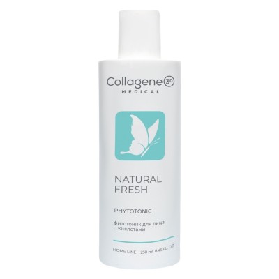 Тоник для лица с кислотами Collagene Natural Fresh 250 мл