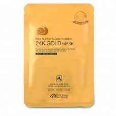 МАСКА ДЛЯ ЛИЦА GOLD ENERGY SNAIL SYNERGY GOLD SNAIL FACE NUTRITION & DEEP HYDRATION 24K GOLD MASK, 1 ШТ