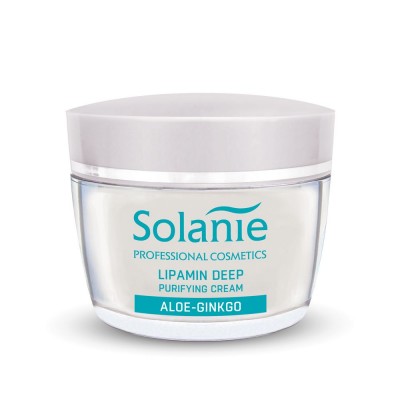 Липоаминовый крем для чистки лица Solanie ALOE-GINKGO 50 мл