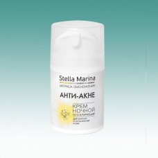 Крем ночной регенерирующий «Анти-акне» для жирной и проблемной кожи Stella-Marina