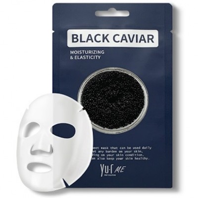 Маска для лица с экстрактом черной икры YU.R ME Black Caviar Sheet Mask, 1 шт