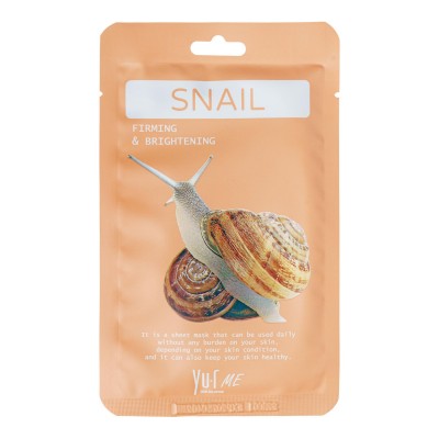 Тканевая маска для лица с фильтратом улиточного секрета Yu.R Me Snail Sheet Mask, 1 шт