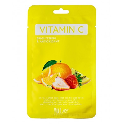 Тканевая маска для лица с витамином С Yu.R Me Vitamin C Sheet Mask, 1 шт