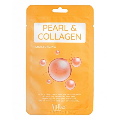 Тканевая маска для лица с экстрактом жемчуга и коллагеном Yu.R Me Pearl & Collagen Sheet Mask, 1 шт